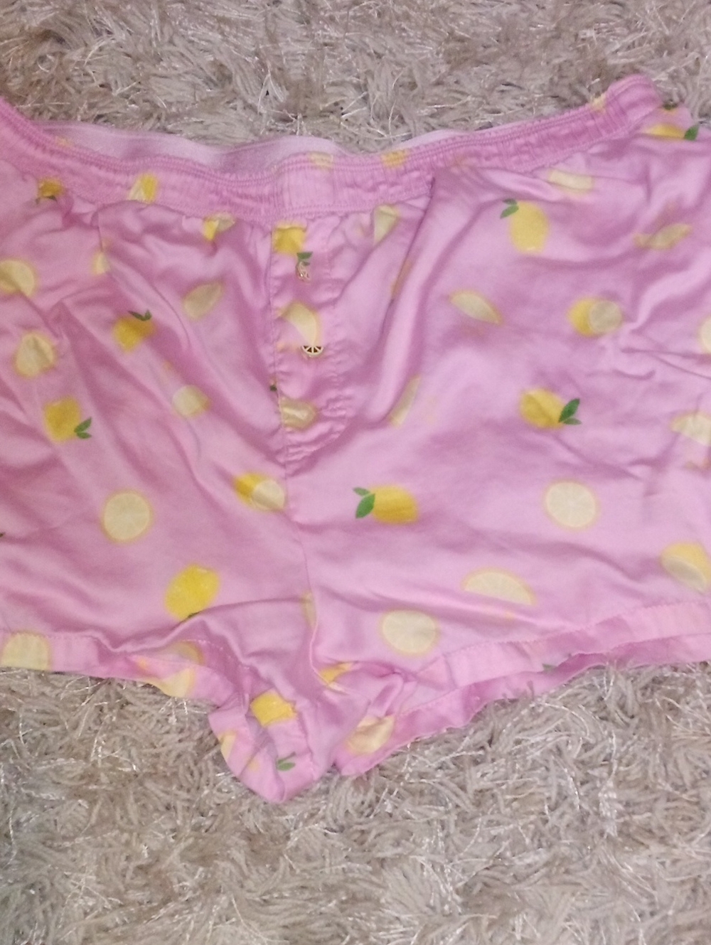 PINK Victoria's Secret Pink Lemon-Print Pj' Shorts